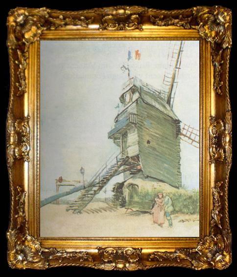 framed  Vincent Van Gogh Le Moulin de la Galette (nn04), ta009-2